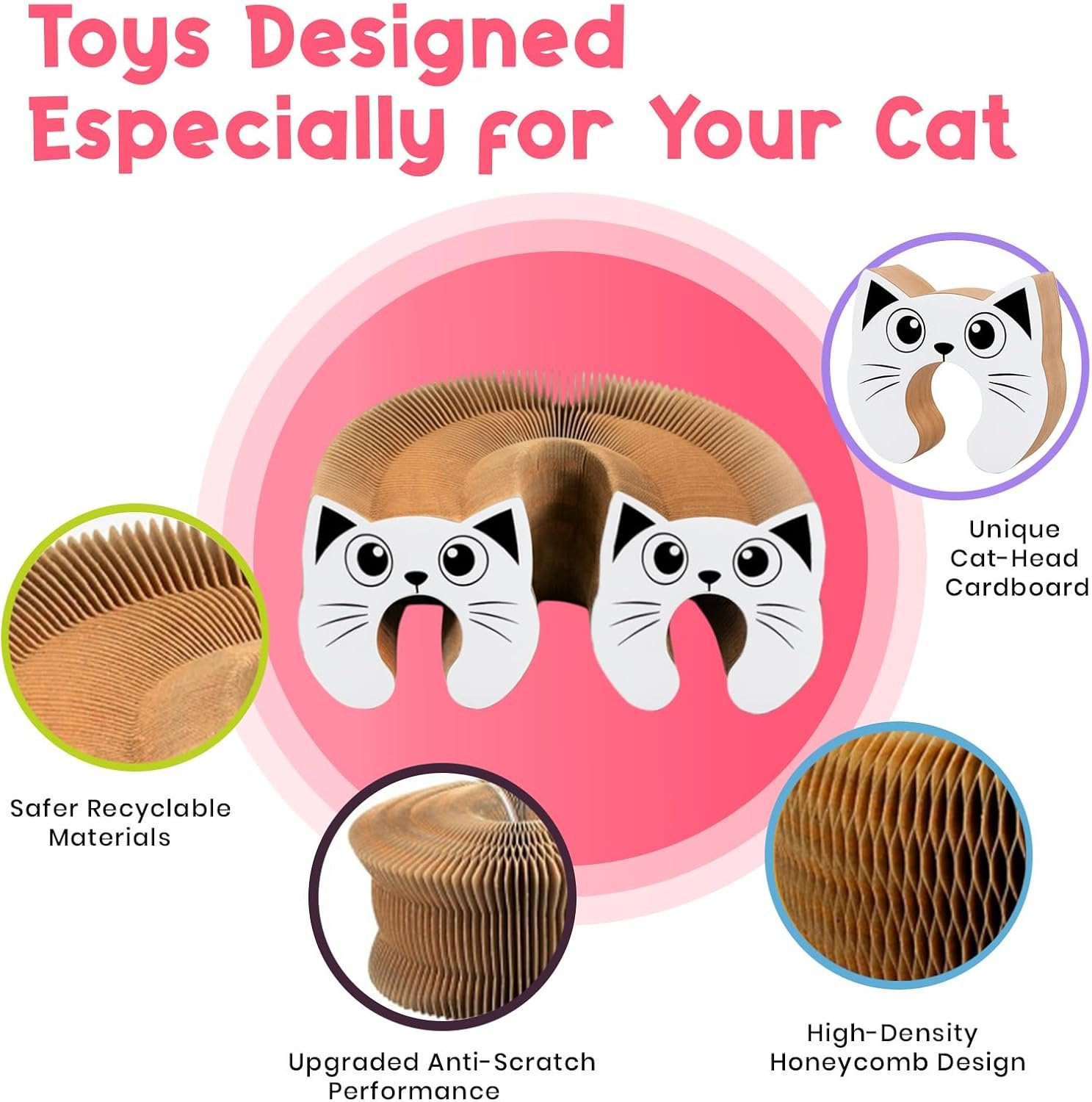 LUBANA Foldable Cat Scratcher + Ball - Image 2