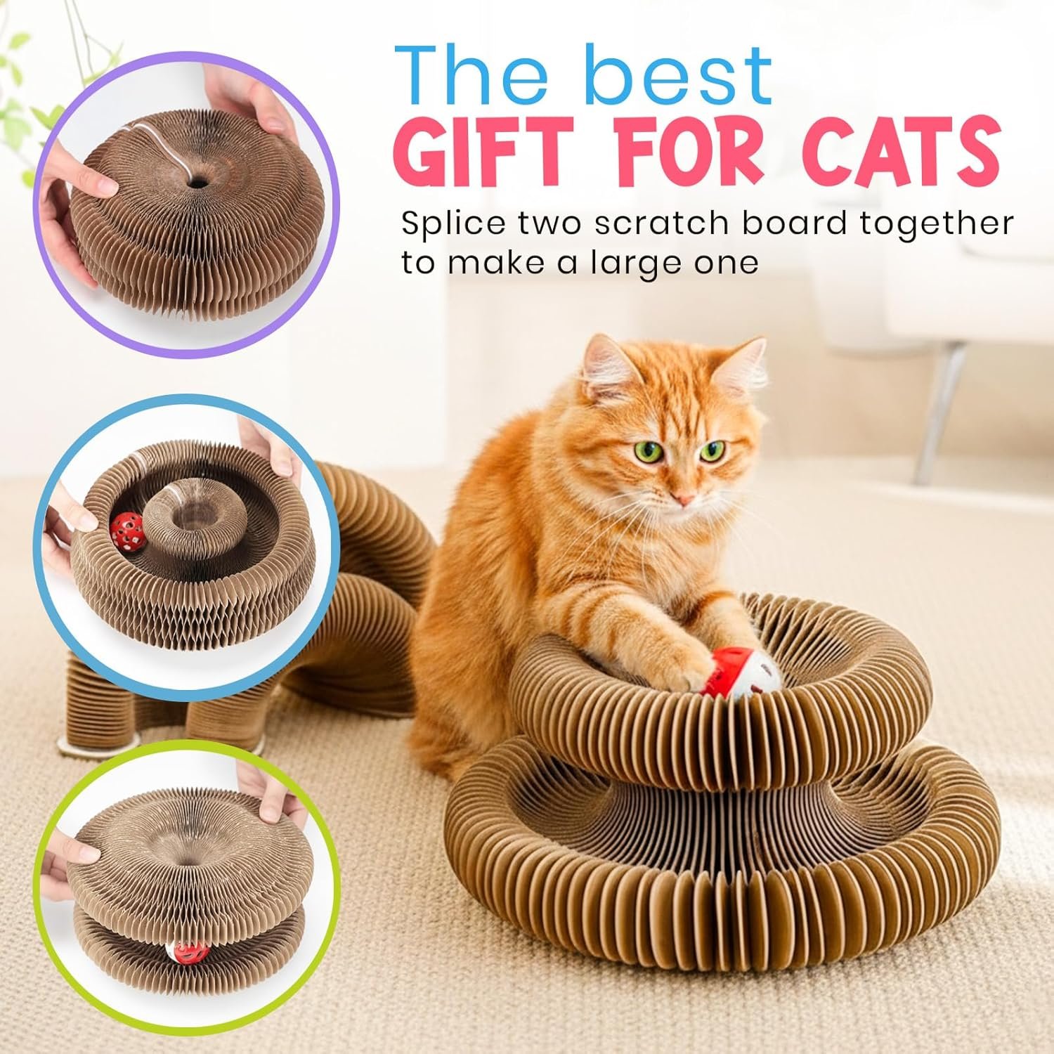 LUBANA Foldable Cat Scratcher + Ball - Image 7