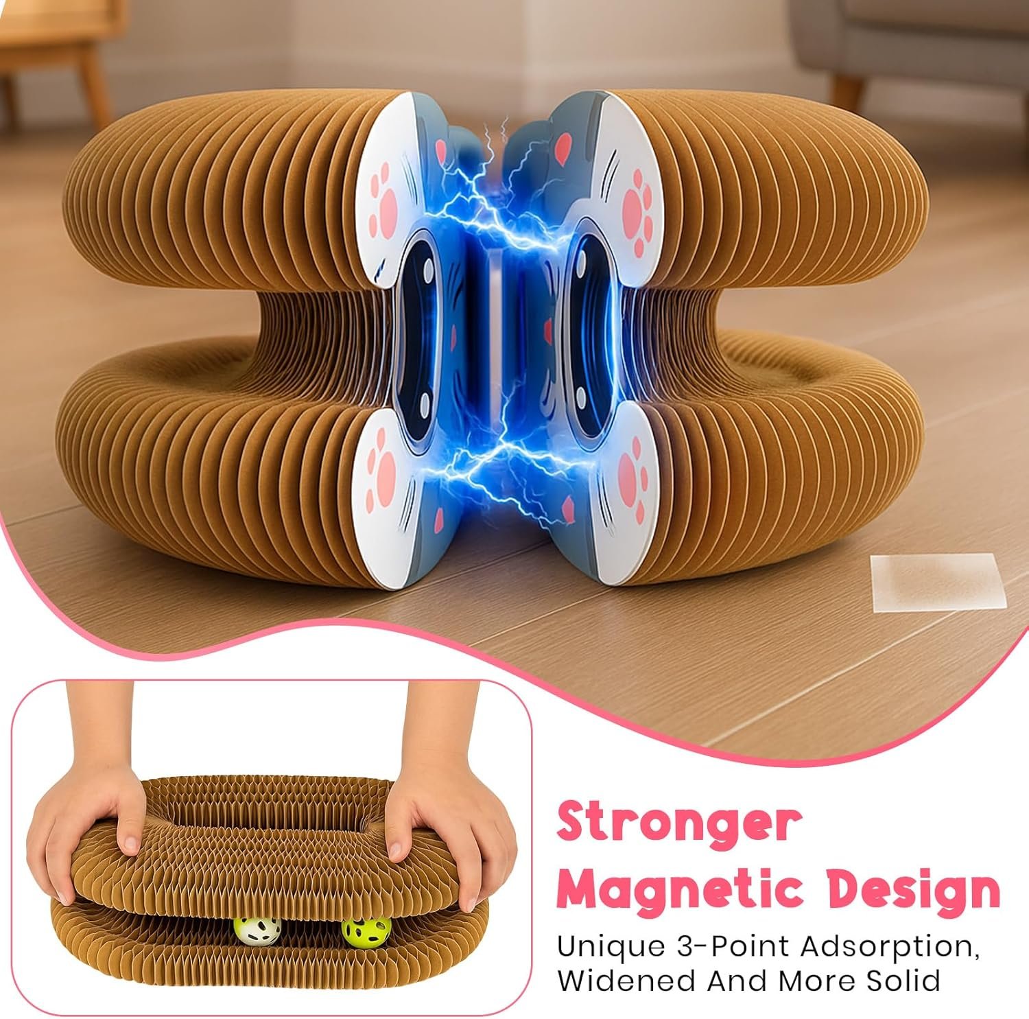 LUBANA Foldable Cat Scratcher + Ball - Image 5